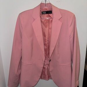 Zara Pink Tailored Blazer
